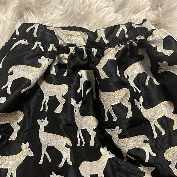 Gymboree girls black/gold double lined reindeer skirt size Small 5/6 - Picture 8 of 9